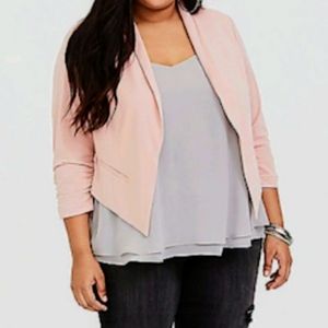 NWT Torrid Pale Pink Cutaway Blazer size 5